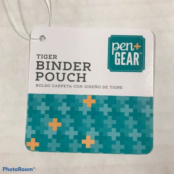 Pen And Gear Tiger Binder Pouch 9.5” X 7” New With Tags - Picture 3 of 6